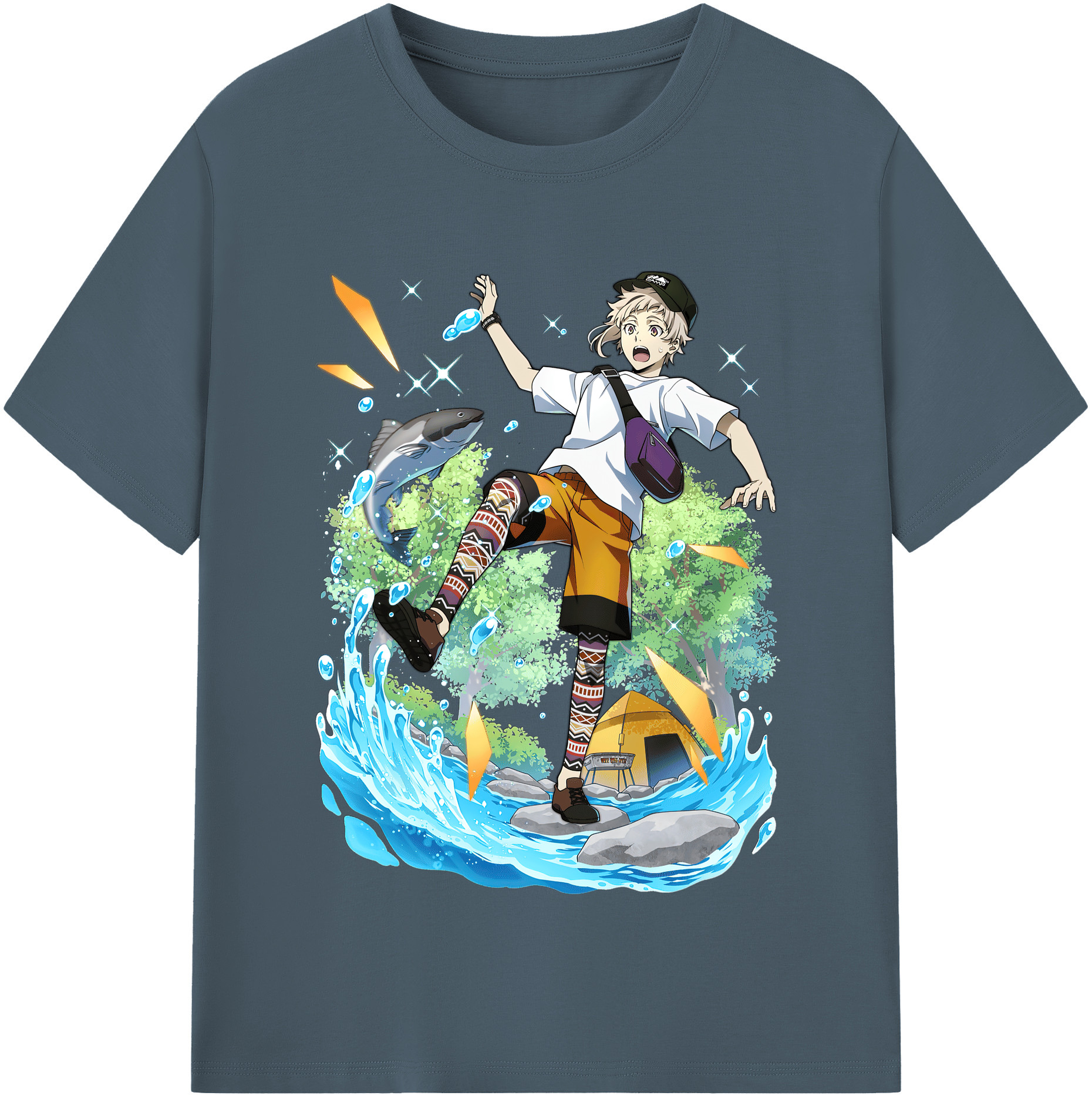 （画像用） 文豪ストレイドッグス Bungo Stray Dogs 綿100％半袖Tシャツ（フロントプリント）